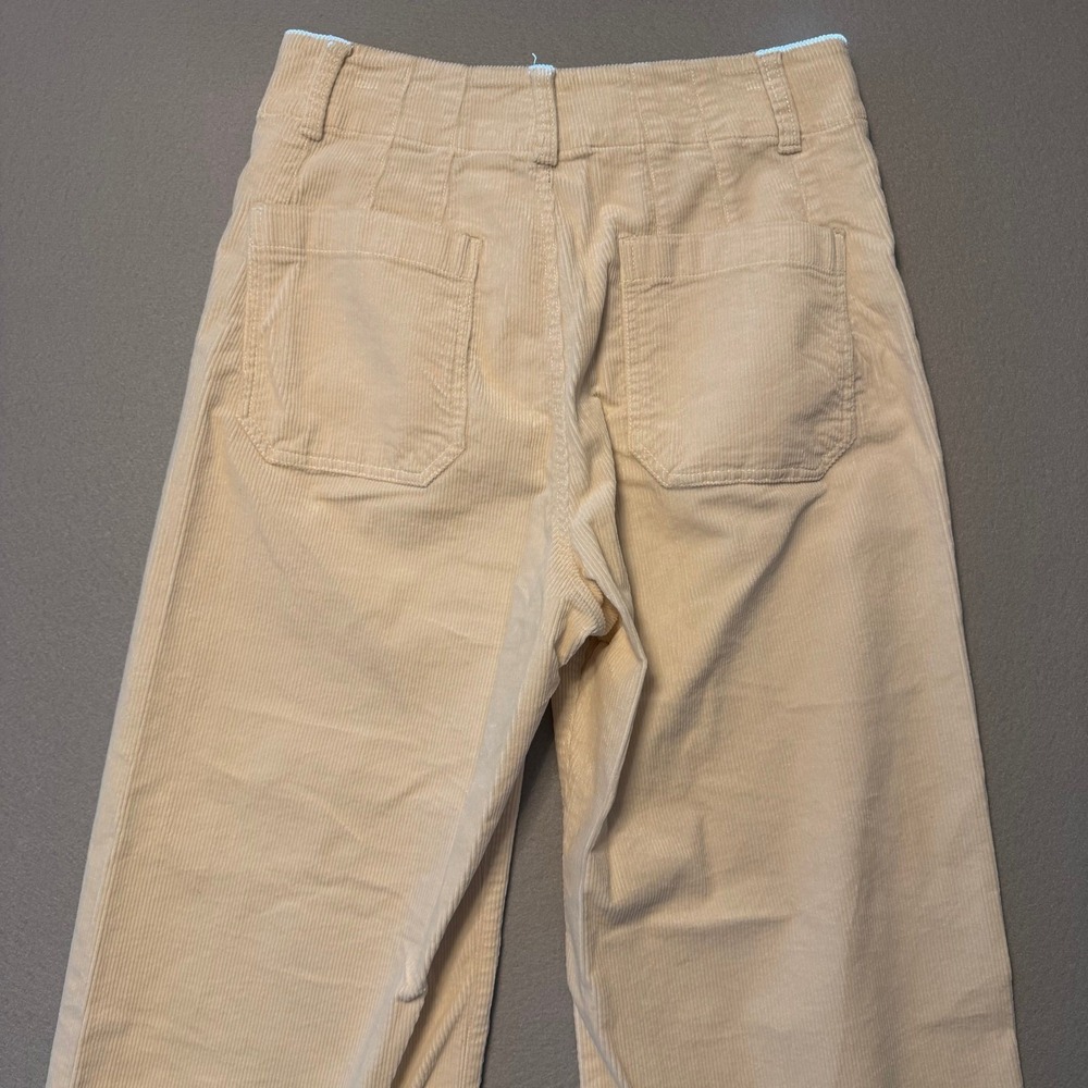 Maeve Colette Wide Leg Corduroy Pants Cream Womens Size 28 - Picture 11 of 13